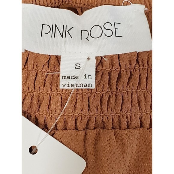 Pink Rose Women's Caramel Crop top Sz‎ Sm - Picture 6 of 8